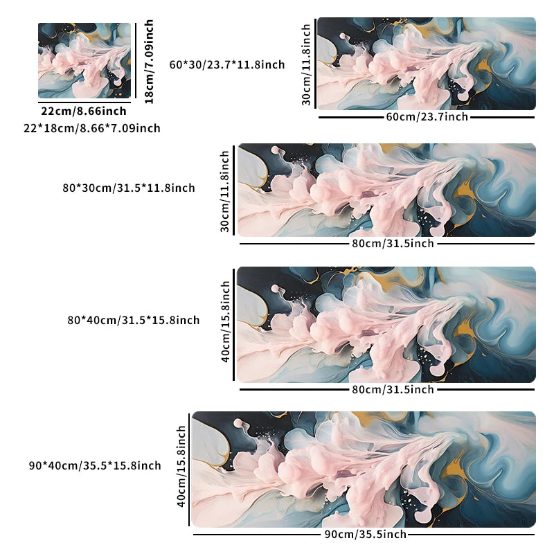 XXL herní podložka pod myš a klávesnici – gumová, protiskluzová, pro notebook i PC