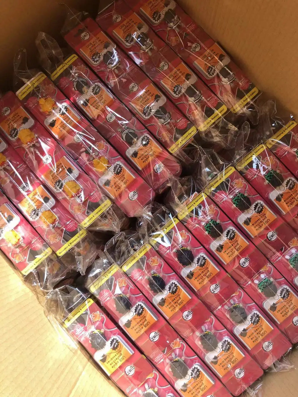 Demon Slayer USB kabel ochranný obal – Tanjirou, pro iPhone, Xiaomi, univerzální.