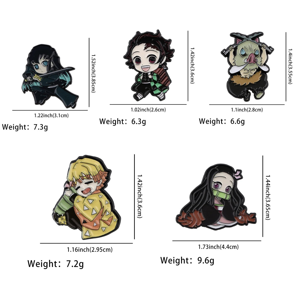 Anime smaltovaná brož Nezuko – odznaky pro ženy, připevnění na batoh, cosplay doplněk, módní šperk a dárek.