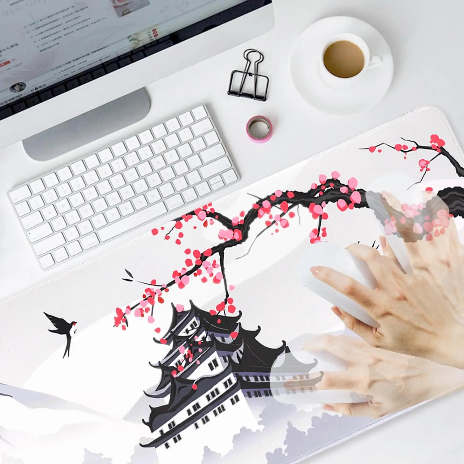 XXL herní podložka pod myš a klávesnici – gumová, protiskluzová, pro notebook i PC