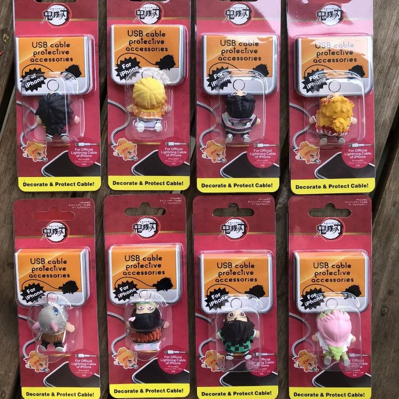 Demon Slayer USB kabel ochranný obal – Tanjirou, pro iPhone, Xiaomi, univerzální.