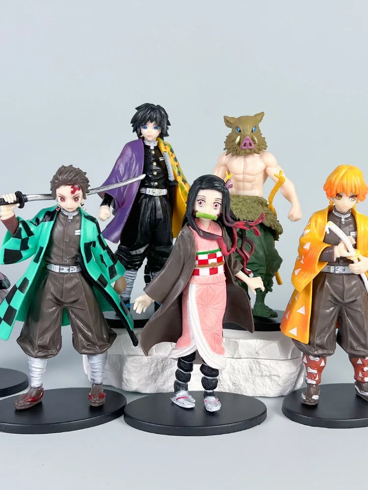 Anime figurka Demon Slayer: Kimetsu no Yaiba – Kamado Tanjirou / Agatsuma Zenitsu / Nezuko. Akční PVC model – sběratelská figurka.